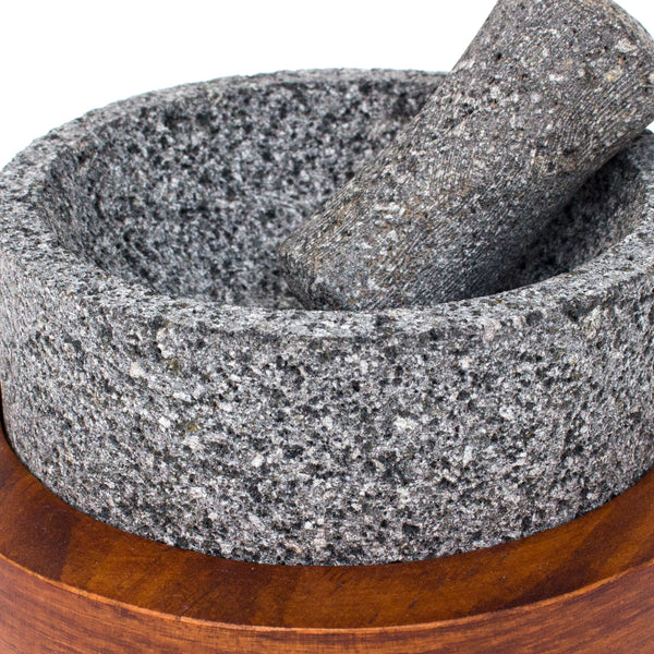 Traditional Basalt Molcajete from Mexico (9 inch), 'Grand Tradition