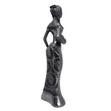 Jug Carrying Coast Woman Sculpture, Oaxaca Black Clay