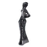 Jug Carrying Coast Woman Sculpture, Oaxaca Black Clay