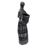 Mountain Woman with a Basket, Oaxaca Black Clay