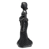 Pregnant Woman Wearing a Rebozo and Pierced Skirt, Oaxaca Black Clay