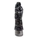 Tuxtepec Woman with Braid Carrying a Pineapple, Oaxaca Black Clay