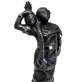 Tuxtepec Woman with Braid Carrying a Pineapple, Oaxaca Black Clay