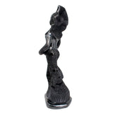 Tehuana Woman with Flower Skirt, Basket and Headdress, Oaxaca Black Clay