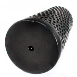 Tube Shaped and Textured Diamond Pattern Lamp Screen, Oaxaca Black Clay