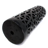 Medium Tube Gloss and Triangles Pattern Lamp Screen, Oaxaca Black Clay