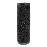 Tube Shaped and Textured Flower Lamp Screen, Oaxaca Black Clay