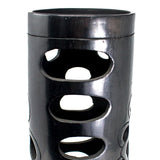 Tube Shaped and Round Pattern Lamp Screen, Oaxaca Black Clay