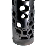 Tube Shaped and Round Pattern Lamp Screen, Oaxaca Black Clay
