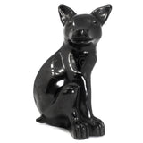 Sitting Coyote Dog, Scribed Black Clay