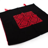 Black Chiapas Pattern Cushion Sleeve, Backstrap Weaving