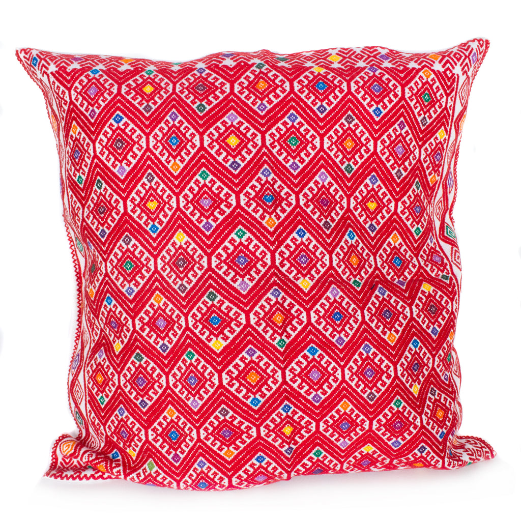 Chiapas Iconography Cushion Sleeve, Backstrap Weaving