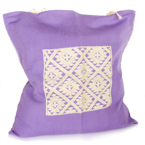 Violet Stripes & Chiapas Pattern Cushion Sleeve, Backstrap Weaving