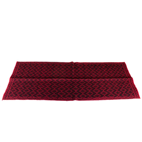 Red & Black Table Runner, Backstrap Weaving