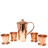 Small Pitcher and Cups, Copper