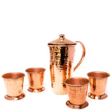 Small Pitcher and Cups, Copper