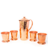 Small Pitcher and Cups, Copper