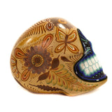 Sun and Flowers Skull, Beads Art + Canelo Clay