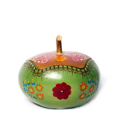 Green Flower-Patterned Tole, Laca