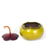 Lemon Green Tole with Red Cover, Laca