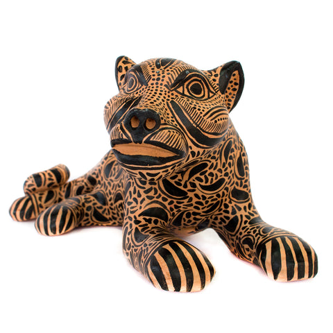 Small Jaguar Lying , Chiapas Pottery