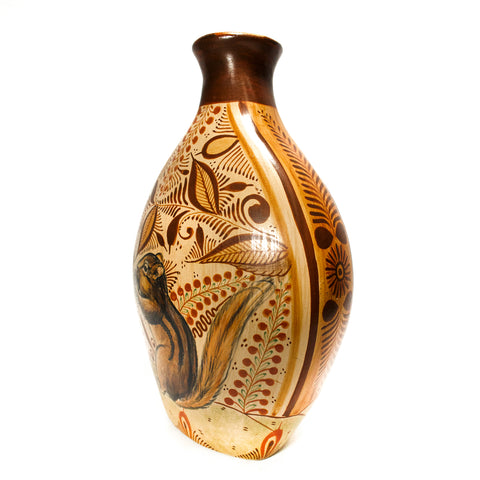 Squirrel Vase, Canelo Clay