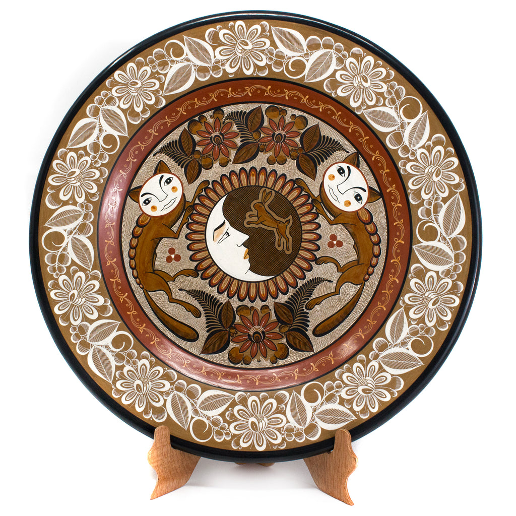 Tonala Iconography Plate, Burnished Clay
