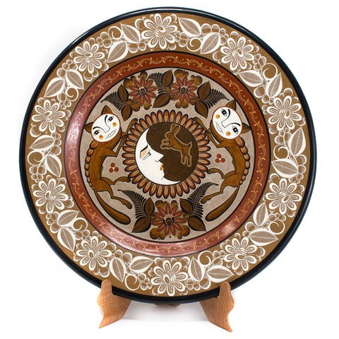 Tonala Iconography Plate, Burnished Clay