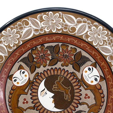 Tonala Iconography Plate, Burnished Clay
