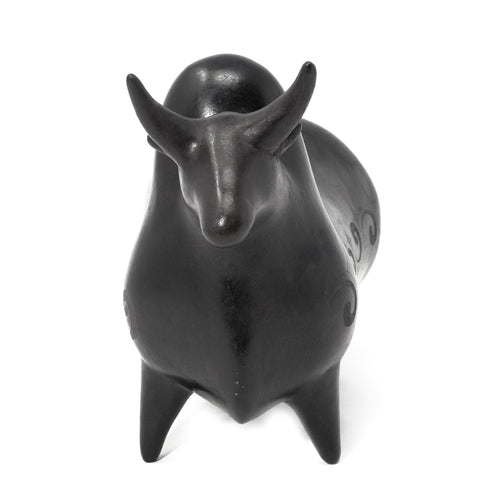 Zebu Bull, Scribed Black Clay