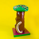 Cat playing the Flute, Betus Clay