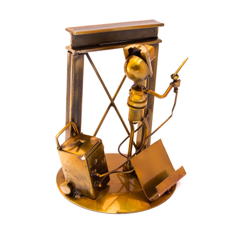 Standing Welder, Recycled Metal