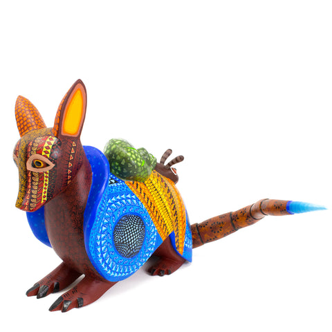 Armadillo and Snail Alebrije, Copal Wood