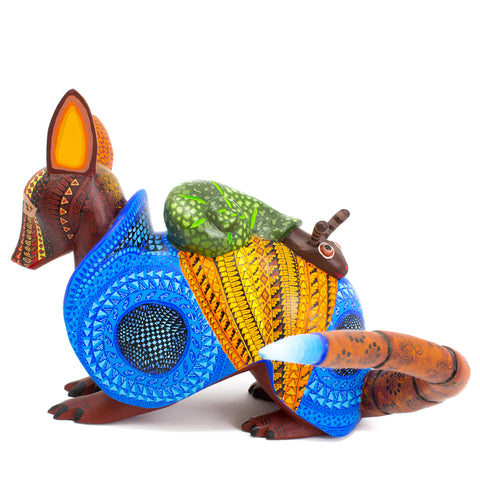 Armadillo and Snail Alebrije, Copal Wood