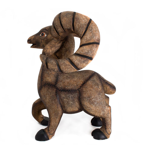 Bighorn Ram Alebrije, Copal Wood