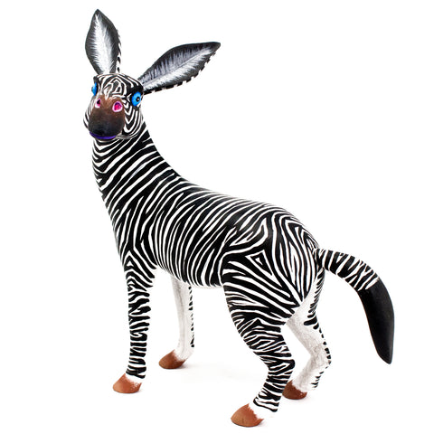 Zebra Alebrije, Copal Wood