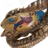 Iguana Alebrije with Bestiary, Copal Wood