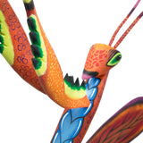 Orange Mantis Alebrije, Copal Wood