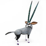 Long Green-Horned Oryx Alebrije, Copal Wood