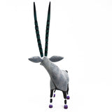 Long Green-Horned Oryx Alebrije, Copal Wood