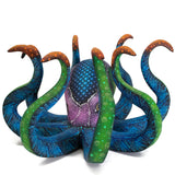 Colored Octopus Alebrije, Copal Wood