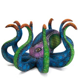 Colored Octopus Alebrije, Copal Wood