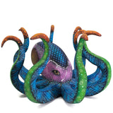 Colored Octopus Alebrije, Copal Wood