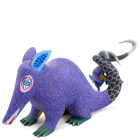 Purple Possum Alebrije, Copal Wood