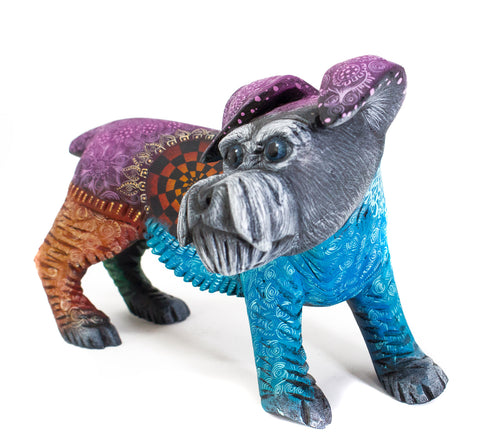 Schnauzer Dog Alebrije, Copal Wood