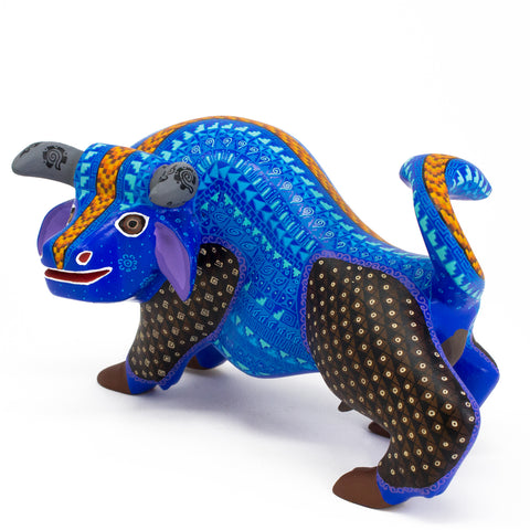 Blue Bull Alebrije, Copal Wood