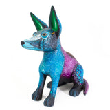 Small Xolotzcuintle Dog Alebrije (Green Ears), Copal Wood