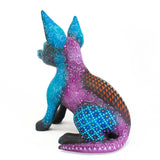 Small Xolotzcuintle Dog Alebrije (Green Ears), Copal Wood