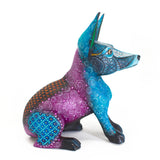 Small Xolotzcuintle Dog Alebrije (Green Ears), Copal Wood