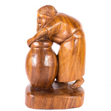 Artisan Woman with Large Vase, Parota Wood